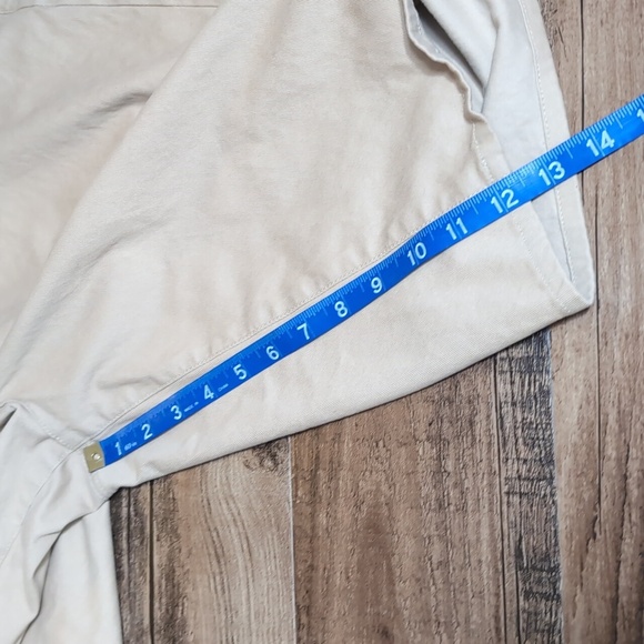 Vince Griffith Chino Shirt Size 38x12" In Khaki Tan Made In The USA - Picture 8 of 9